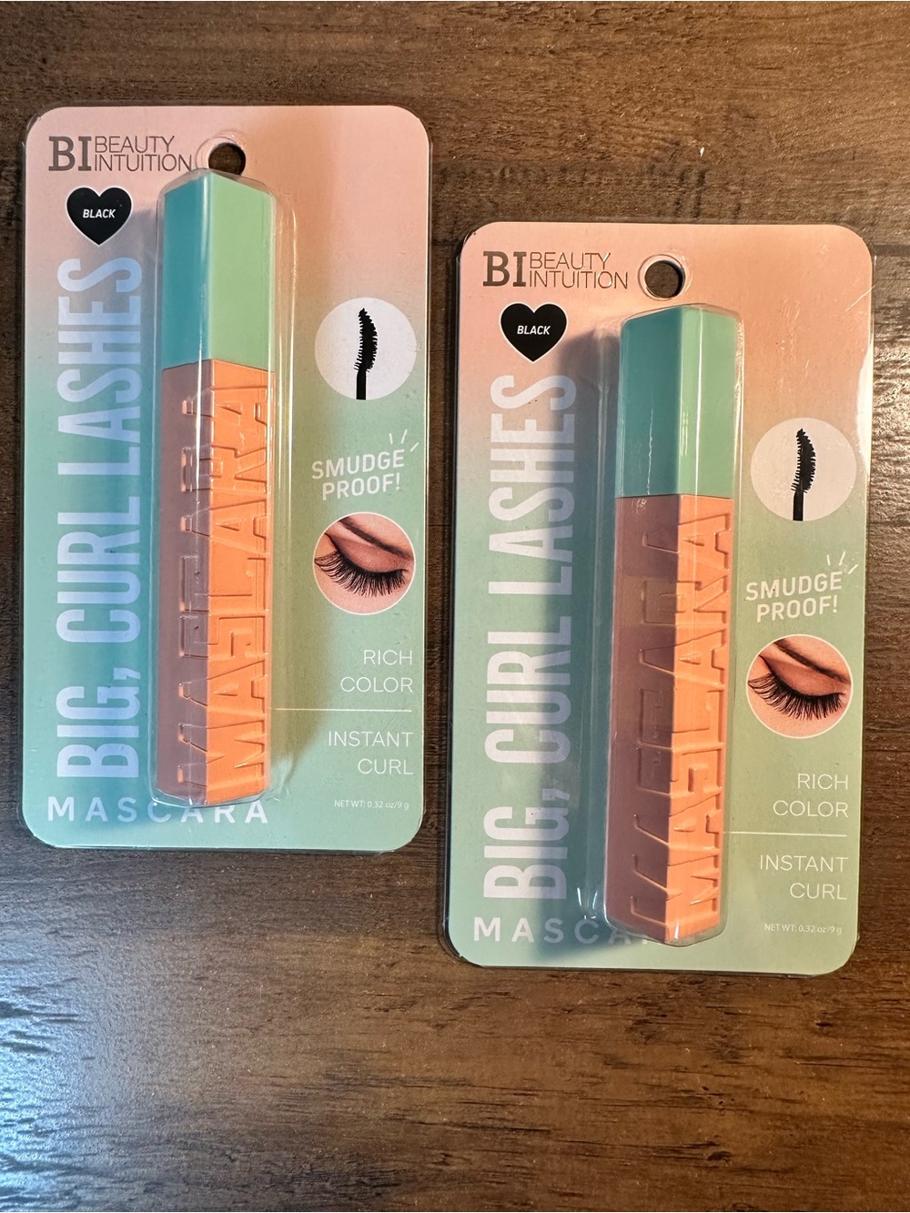 Beauty Intuition 2 Pk Big Curl Lashes Mascara Black Smudge Proof Instant Curl